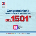 UMK TERSENARAI UNIVERSITI TERBAIK DUNIA DI KEDUDUKAN 1501+ DALAM TIMES HIGHER EDUCATION (THE) WORLD UNIVERSITY RANKING 2025